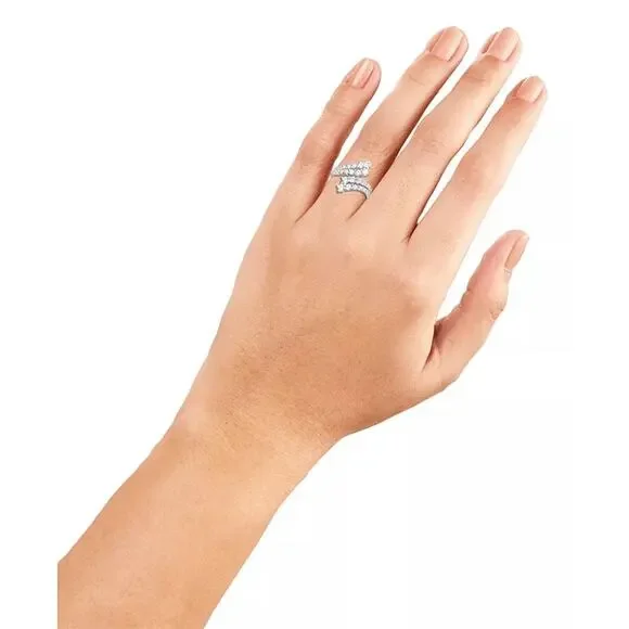 Giani Bernini Sterling Silver CZ Bypass Ring Size 7 | NWT - Picture 2 of 6